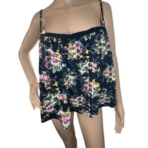 American Eagle Floral Pattern Spaghetti Strap Flowy Blouse